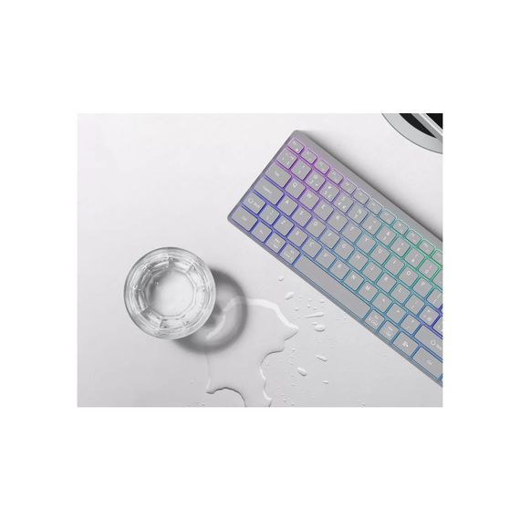 Клавіатура Canyon HKB-W11 Slim Dual Mode Wireless/Bluetooth RGB UA Grey (CNS-HBTK11G) | Зображення 5