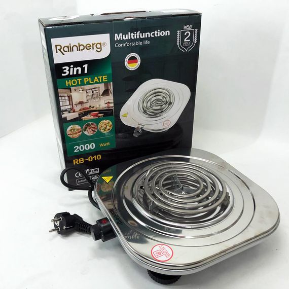 Плита побутова переносна Rainberg, Настільна електроплита, Кухонна електрична плита CN-49 | Зображення 2
