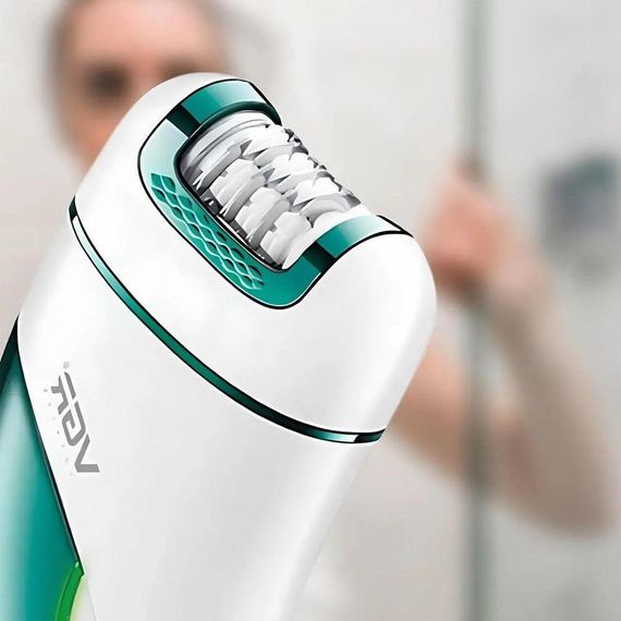 Аккумуляторный женский эпилятор 3в1 для тела и ног, с USB, VGR V-731 / Беспроводной депилятор с насадками | Зображення 2