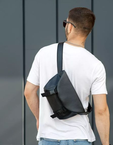 Чоловіча  сумка бананка Sambag Tirso Zard чорна 33 × 22 × 7 см (80551001m) | Зображення 4