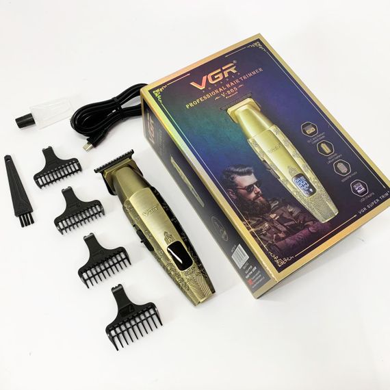 Машинка для стрижки аккумуляторная с насадками VGR, Профессиональная машинка для волос NX-75 | Зображення 9