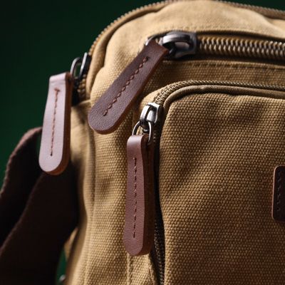 Сумка Vintage Вертикальна з текстилю Пісочна (22239) | Зображення 4
