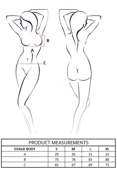 Боди Passion EVALIE BODY black L, Белый, XL | Зображення 6