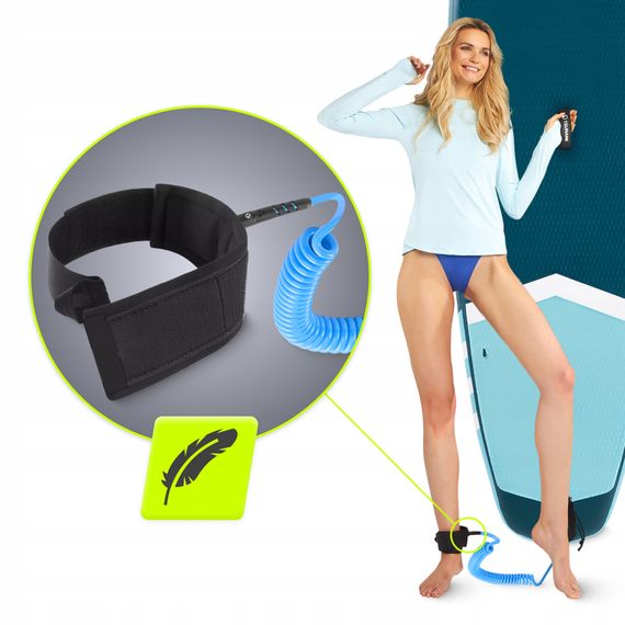 Ліш страхувальний для дошки TSUNAMI SUP-Leash Black/Blue (P-5907739316486) | Зображення 2