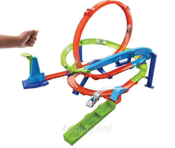 Трек Хот Вилс Экшн Испытание гиперпетли Оригинал Hot Wheels Action Loop Cyclone Challenge | Зображення 4