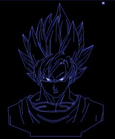 Акриловий світильник-нічник Сон Ґоку синій tty-n000443