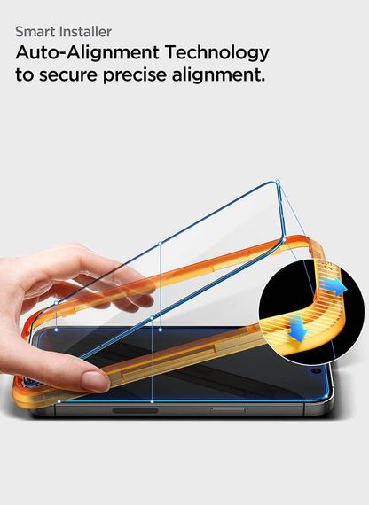 Захисне скло Spigen для Apple Iphone 14 Pro Glas tR Align Master FC (2 Pack), Black (AGL05216) | Зображення 3
