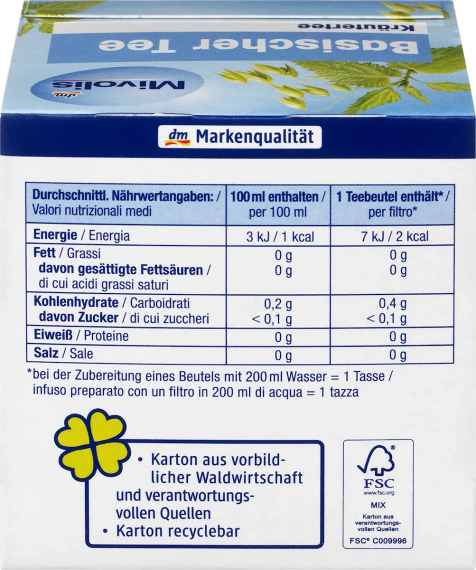 Лужний трав’яний чай Mivolis (12 пакетиків) – для детоксу, очищення організму та підтримки кислотно-лужного балансу | Зображення 2