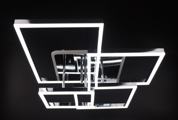 Люстра світлодіодна стельова LED світильник для квартири на стелю лед з пультом 26185 Хром 17х56х71 см. | Зображення 1
