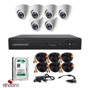 Комплект AHD видеонаблюдения CoVi Security AHD-6D KIT  HDD1000