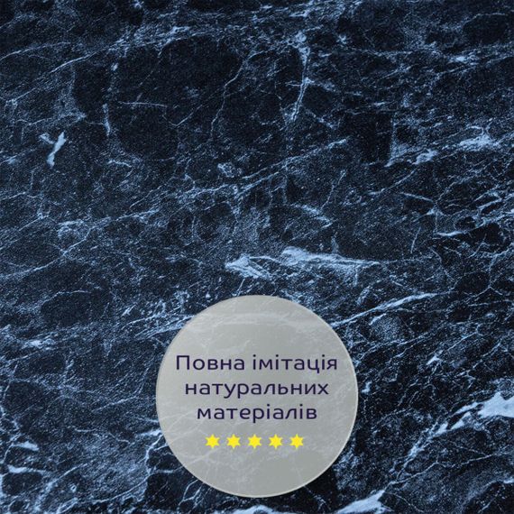 Декоративна ПВХ плита чорний мармур 600*600*3mm (S) SW-00001625 | Зображення 4