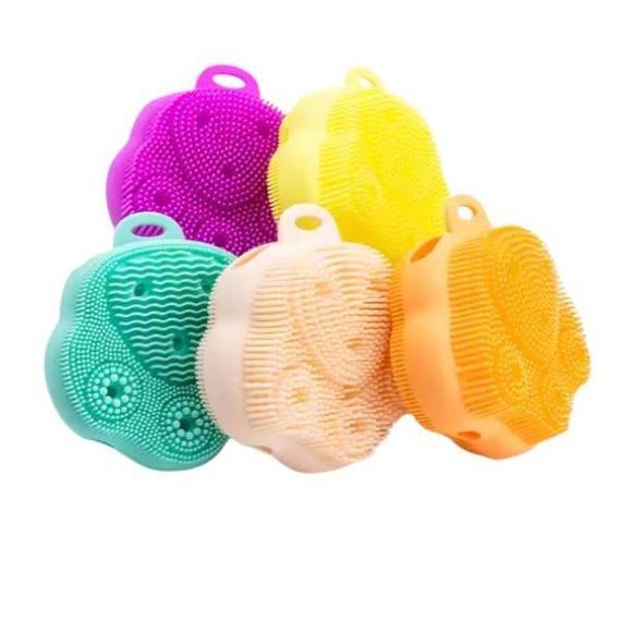 Щетка для мытья тела лапка Body Wash Розовая