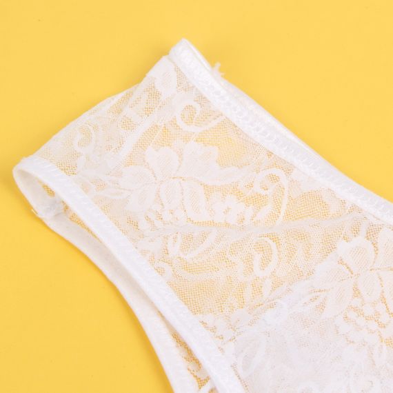 Кружевные трусы с доступом Star Night, белые, M sexstyle | Зображення 5