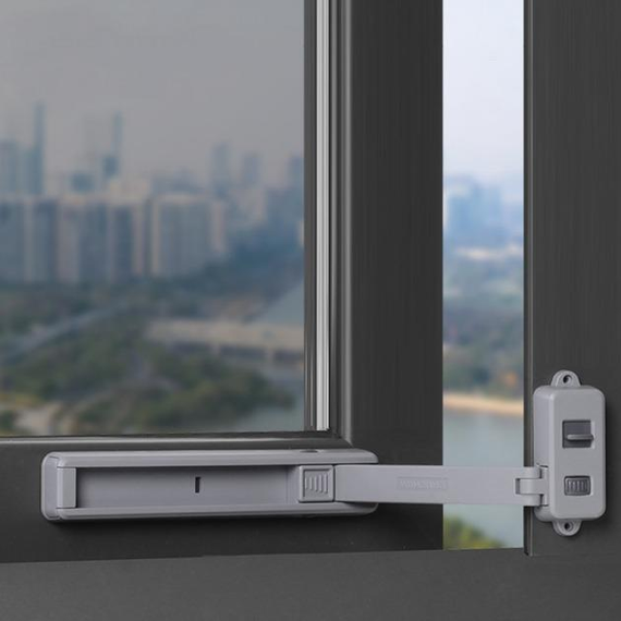 Фіксатор віконний для безпеки дітей, Пластиковий обмежувач відкривання вікна