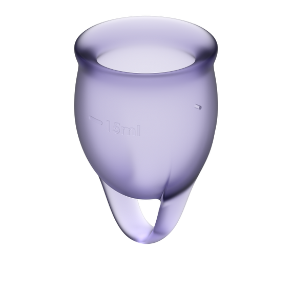Набор многоразовых менструальных чаш Satisfyer Feel Confident, медицинский силикон, 15 мл и 20 мл sexstyle | Зображення 5