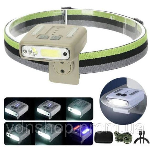 Ліхтарик діодний налобний Police W6129, Ліхтарик на голову для роботи, Налобний ліхтар на голову QX-61 | Зображення 3