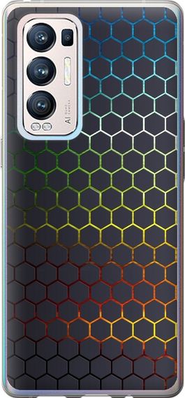 Чехол на Oppo Reno5 Pro Plus Переливающиеся соты "498u-2243-17620"