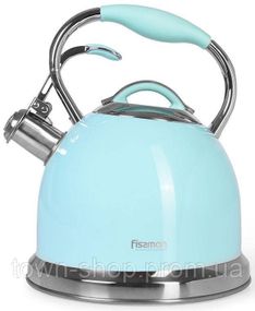 Чайник Fissman Felicity 2.6л из нержавеющей стали, со свистком, аквамарин FN-5958
