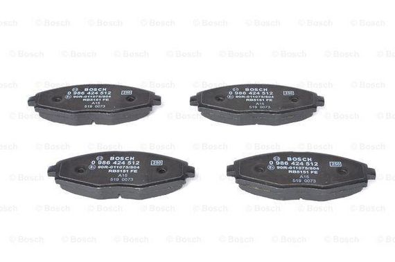 Передні гальмівні колодки Ланос R13 BOSCH - 0986424512 | Зображення 1