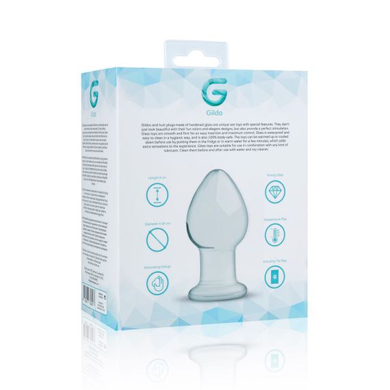 Стеклянная анальная пробка Gildo Glass Buttplug No. 26, Прозрачный | Зображення 4