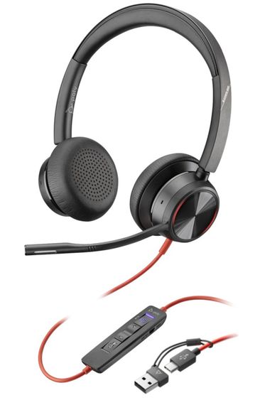 Гарнитура компьютерная стерео On-ear Poly Blackwire 8225-M 8X225AA