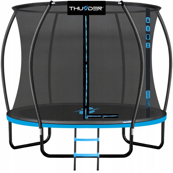 Батут із внутрішньою сіткою THUNDER Inside Ultra 8FT 255 см Black/Blue