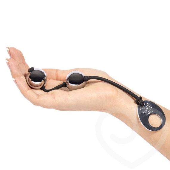 Сріблясті металеві Вагінальні кульки "внутрішня Богиня", Серебристый / Черный | Зображення 2