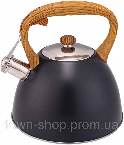 Чайник Kamille Whistling Kettle Black 3л из нержавеющей стали со свистком (черный) KM-0854