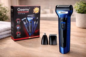 Чоловічий набір Geemy GM-566 3 в 1 для догляду за волоссям, бородою, триммер для носа, бритва
