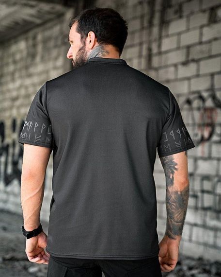 Милитари поло футболка  oblivion  Руни black  ПП4663 | Зображення 5