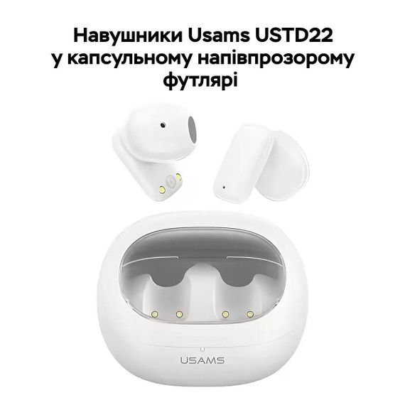 Бездротові навушники Usams US-TD22 TWS Earbuds - TD Series BT5.3 white