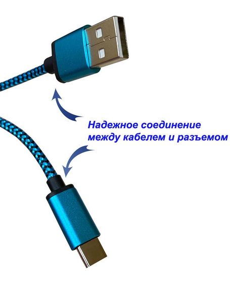 USB кабель Kaku KSC-107 USB - Type-C 1m - Blue | Зображення 1