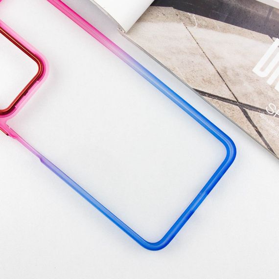 Чехол TPU+PC Fresh sip series для Xiaomi Redmi Note 13 Pro 4G / Poco M6 Pro 4G Синий / Розовый | Зображення 1