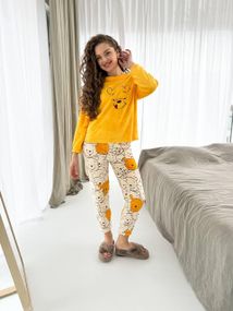 Пижама женская Желтая S (2734)