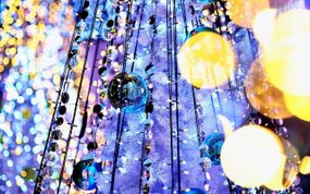 Гірлянда прозора кулька 40LED 5м (флеш) 18мм, Новорічна бахрама, Світлодіодна гірлянда, Вулична гірлянда
