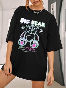 Футболка жіноча з принтом повсякденна L Чорний