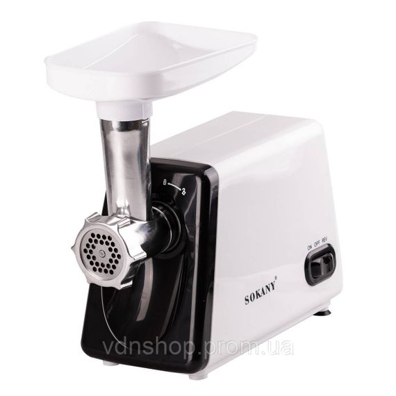 Электрическая мясорубка для фарша Sokany электромясорубка для дома мощная 2500 Вт с насадками Белая SK-312 | Зображення 1