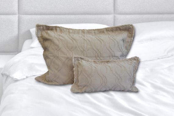 Покривало з бахромою Kayra 240х260 см Dolores капучіно | Зображення 4