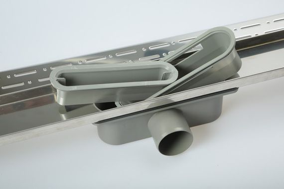 Душовий канал без фланця Mertinoks, з подвійним гідрозатвором, решітка "Дощ" 80 см 4013.0Y050K.080.1 | Зображення 3