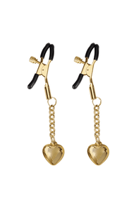 Зажимы для сосков Liebe Seele Solid Heart Nipple Clamps Золотистые One Size