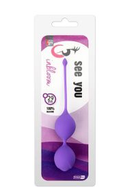 Вагінальні кульки SEE YOU IN BLOOM DUO BALLS 29MM PURPLE Sex Aura