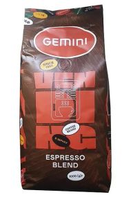 Кофе в зернах Gemini Espresso Vending 1кг крепкий Натуральный зерновой кофе для кофемашин Джемини