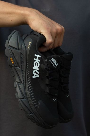 Кросівки демісезонні шкіряні Hoka підкладка Gore-Tex колір чорний | Зображення 8