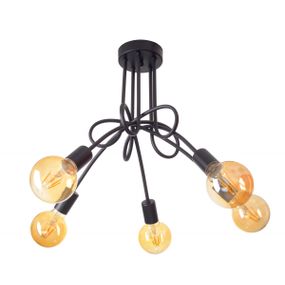Люстра лофт потолочная в спальню Е27 60W BK (BR-01 604C/5)