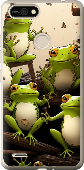 Чехол на Tecno Pop 2F B1F Жабки "5656u-2391-17620"