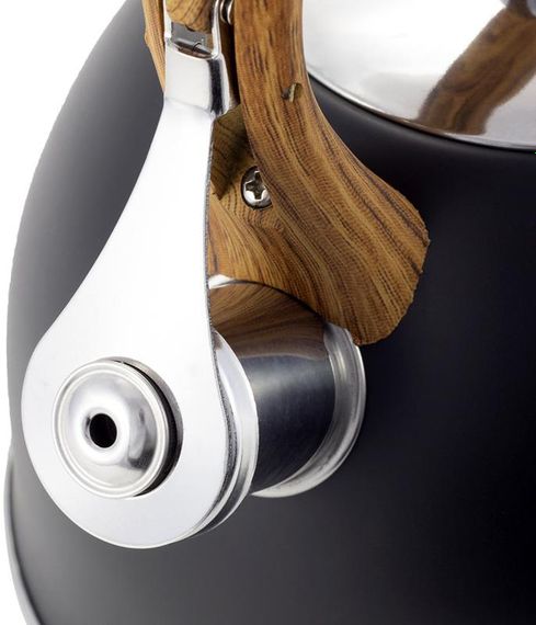 Чайник Kamille Whistling Kettle Black 2.5л з нержавіючої сталі зі свистком (чорний) | Зображення 2