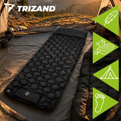 Самонадувающийся одноместный матрас Trizand 27682 190×60 см с помпой и чехлом | Зображення 7
