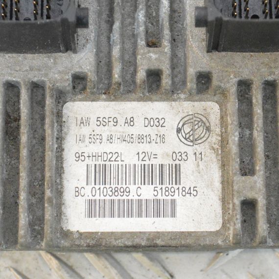 Блок управління двигуном 1.2 8V Fiat Grande Punto 2005-2018 Комп'ютер ЕБУ двигуна Fiat Grande Punto 51891845 | Зображення 1