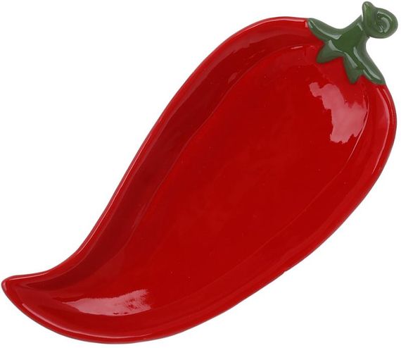 Набір 2 керамічні тарілки "Pepper" 22х10см, Червоний перець