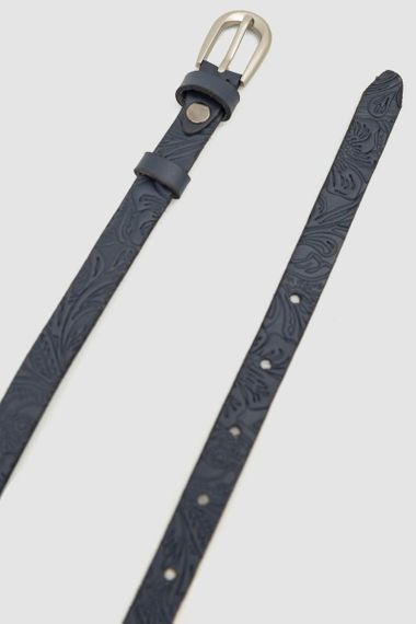 Ремінь жіночий тонкий, колір темно-синій, 196R15Y0W16 | Зображення 1